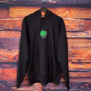 Supreme Apple Hooded Sweatshirt Black